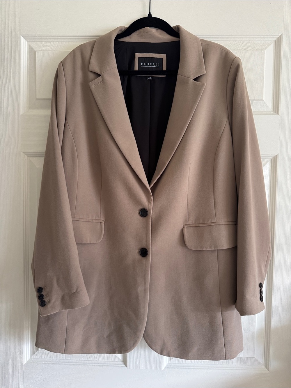Eloquii Oversized Blazer – Tan/Camel | Size 18